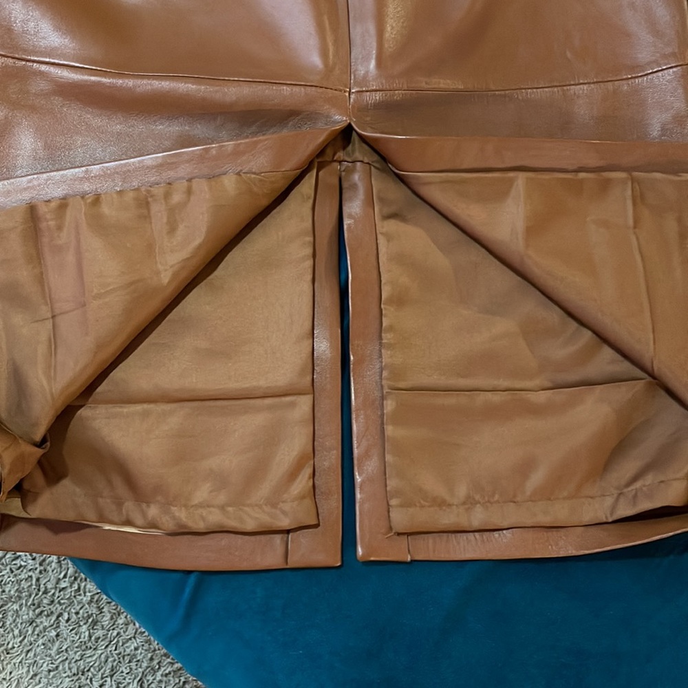 NWT Cache saddle leather skirt, size 6 - Picture 6 of 11